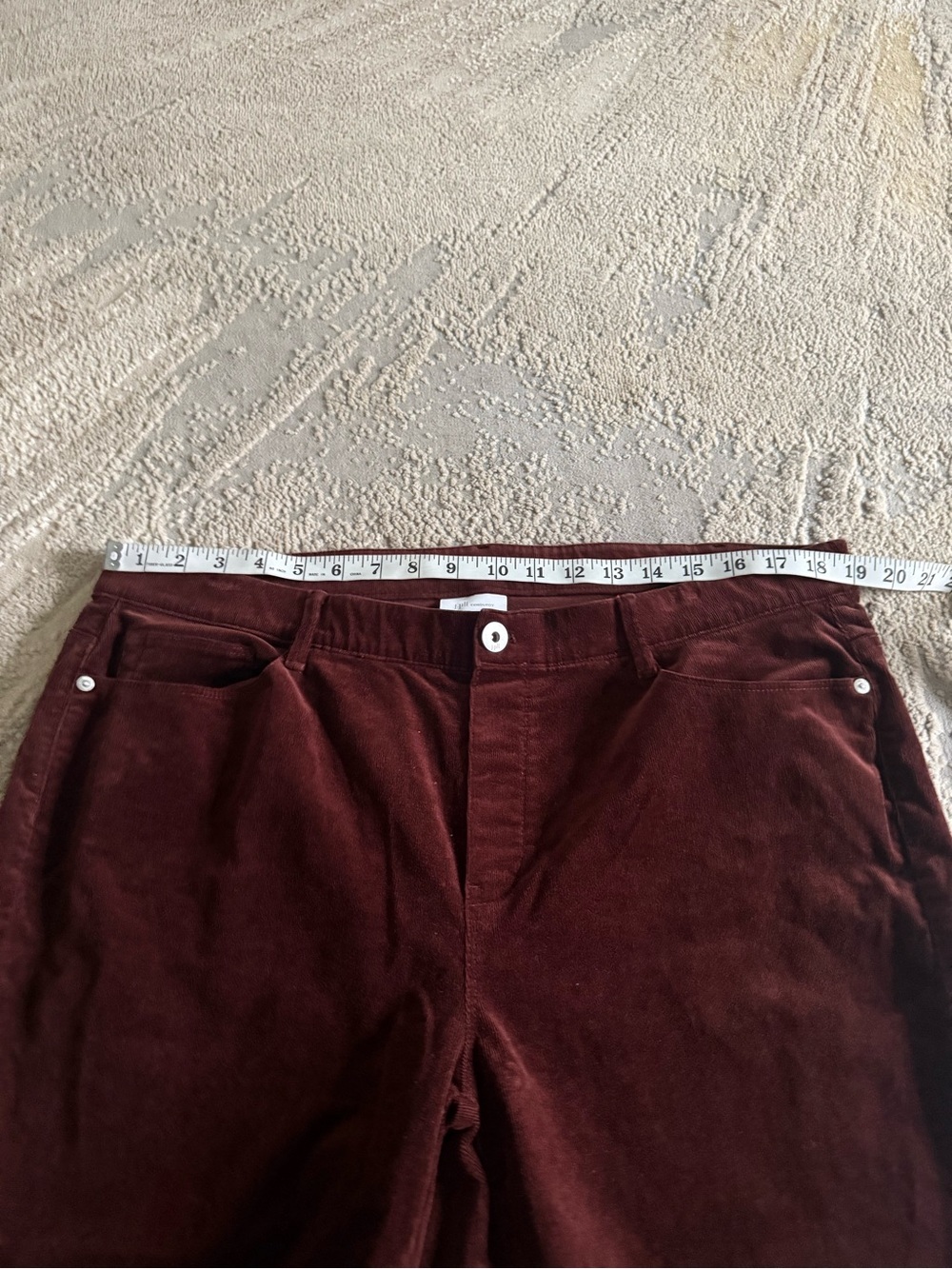 J. Jill corduroy pants burgundy straight leg XL - Picture 6 of 9